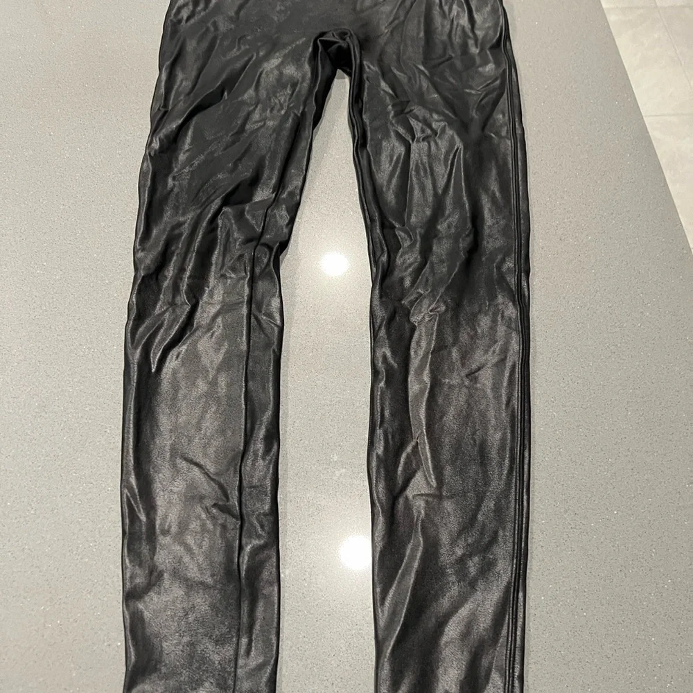 Spanx -faux leather  Black Leggings